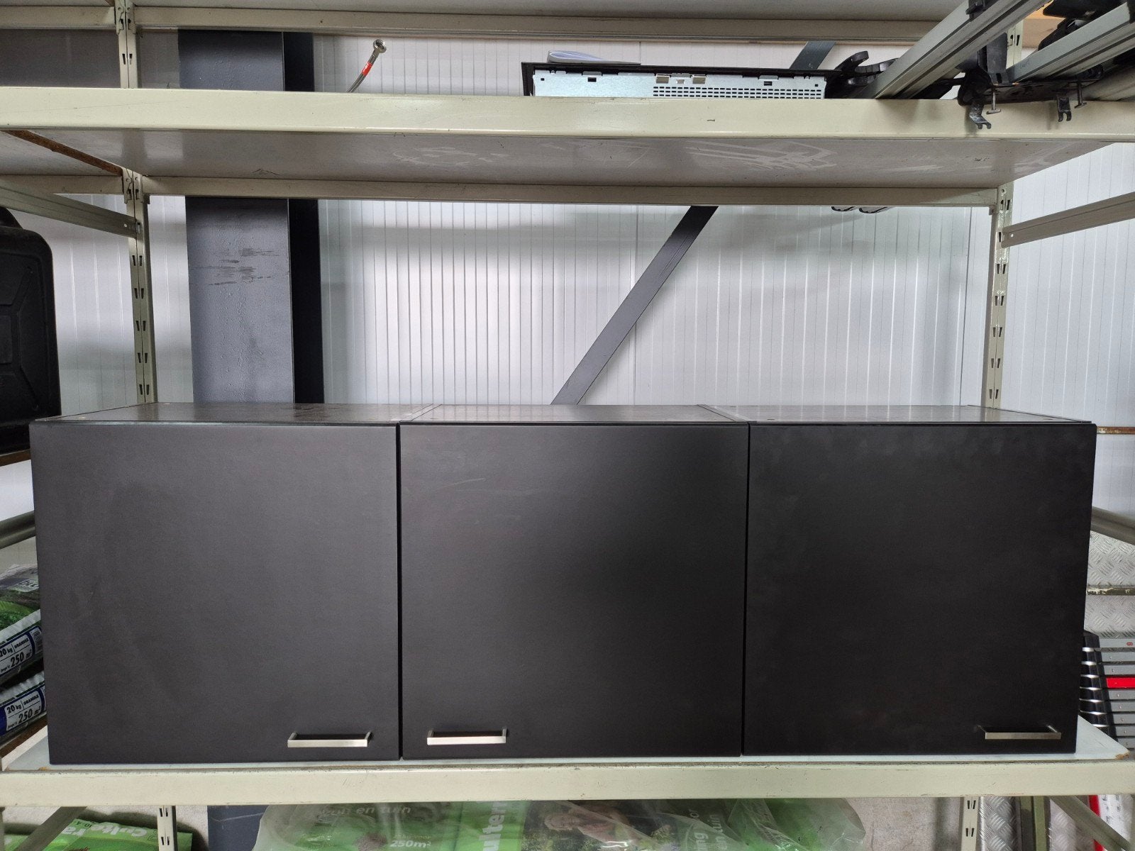 3 IKEA Keukenkastjes zwart - Bovenkastjes met planken, Ophalen, Zo goed als nieuw, Zwart, IKEA