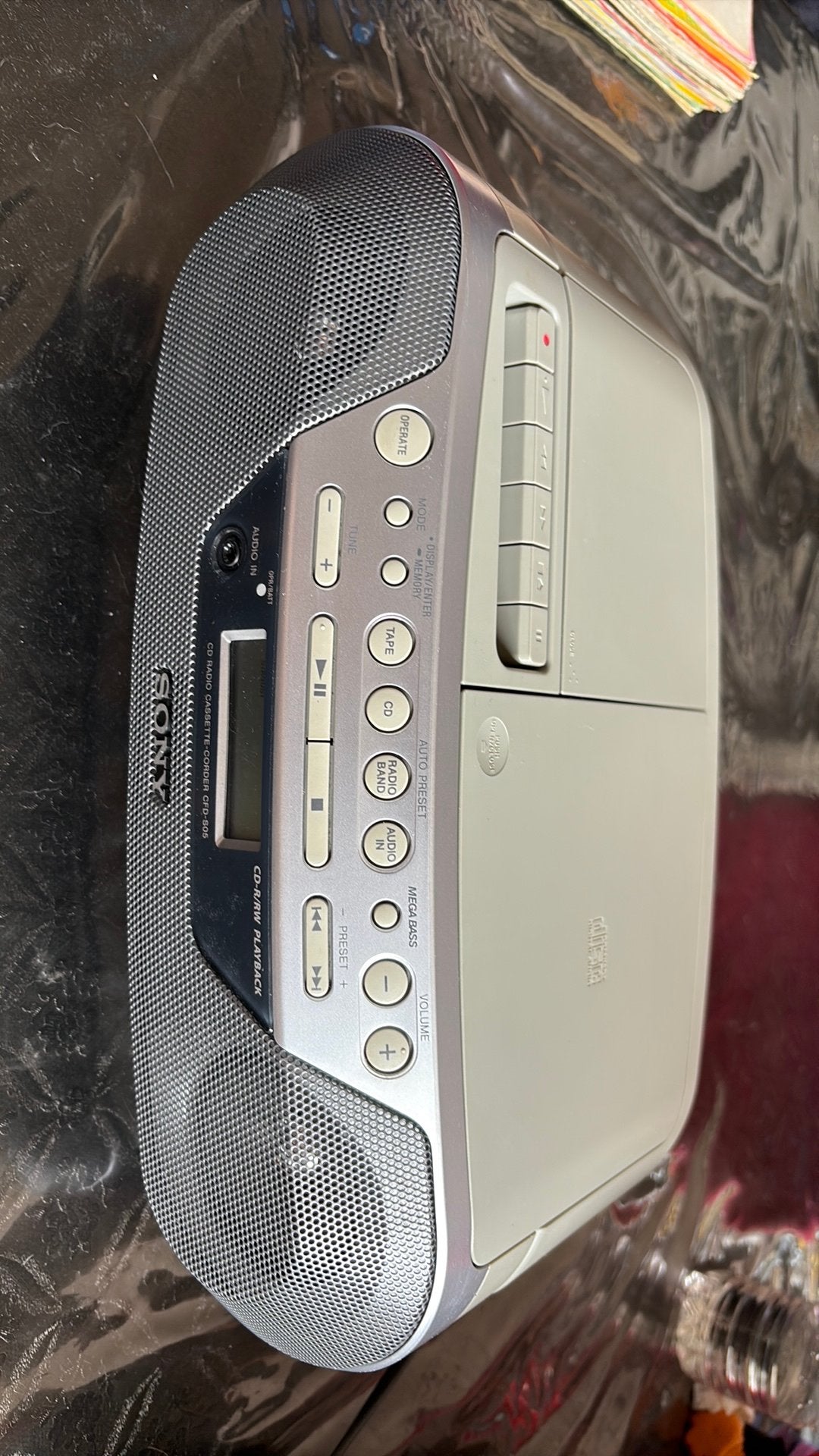 Sony cassette- CD speler CFD-S05, Ophalen of Verzenden, Gebruikt