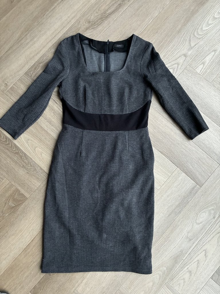 Esprit jurk grijs maat 36 (s), Kleding | Dames, Ophalen of Verzenden, Zo goed als nieuw, Maat 36 (S), Grijs