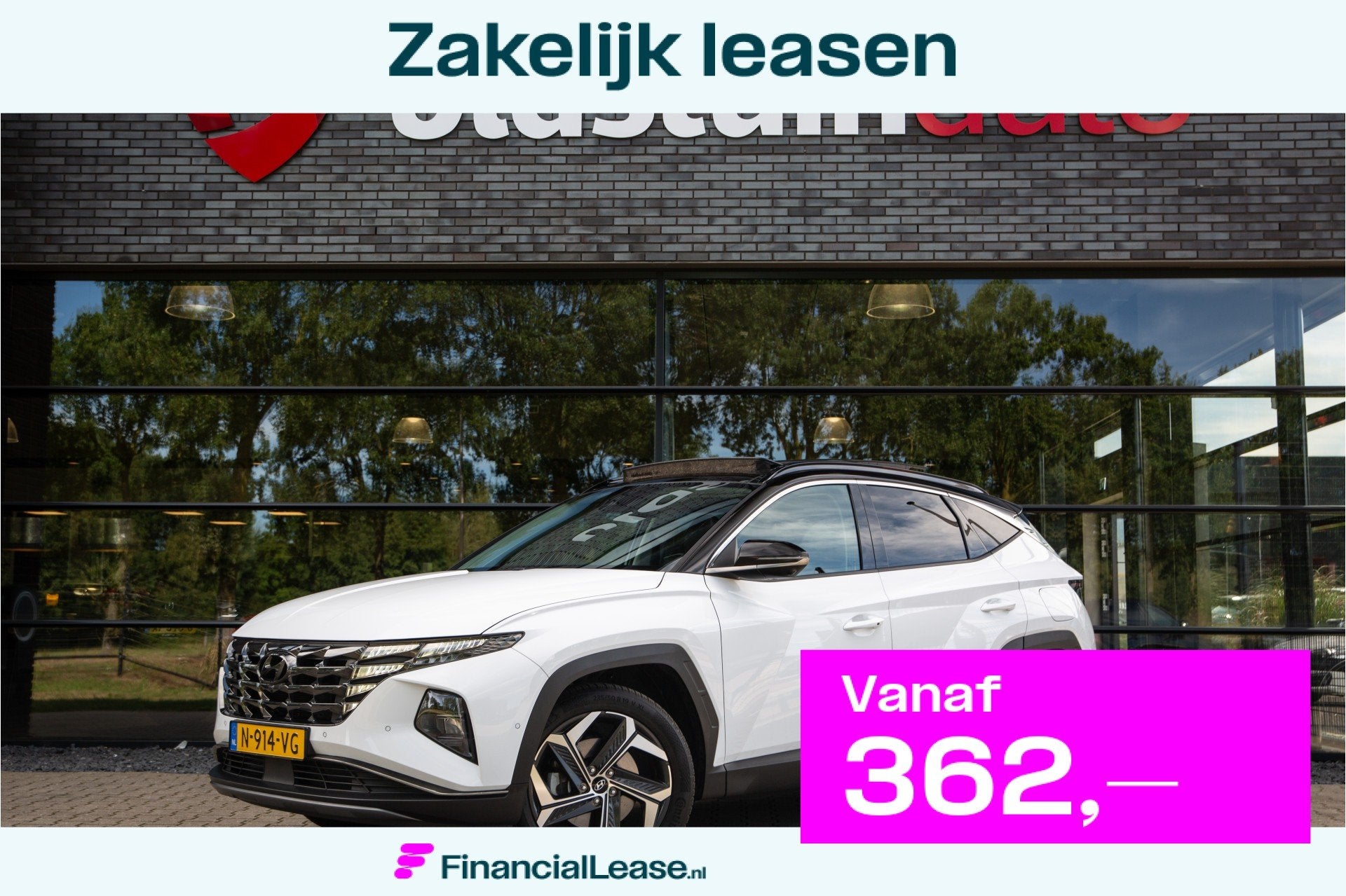 Hyundai Tucson 1.6 T-GDI HEV Premium Sky , Pano, Adap. cruis, Gebruikt, 4 cilinders, 1650 kg, Bedrijf