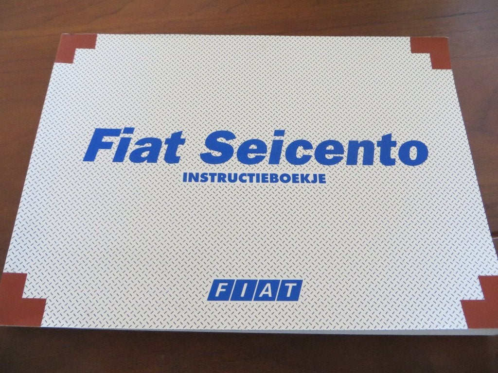 Instructieboek Fiat Seicento + Sporting 2000, nieuwstaat!, Auto diversen, Handleidingen en Instructieboekjes, Ophalen of Verzenden