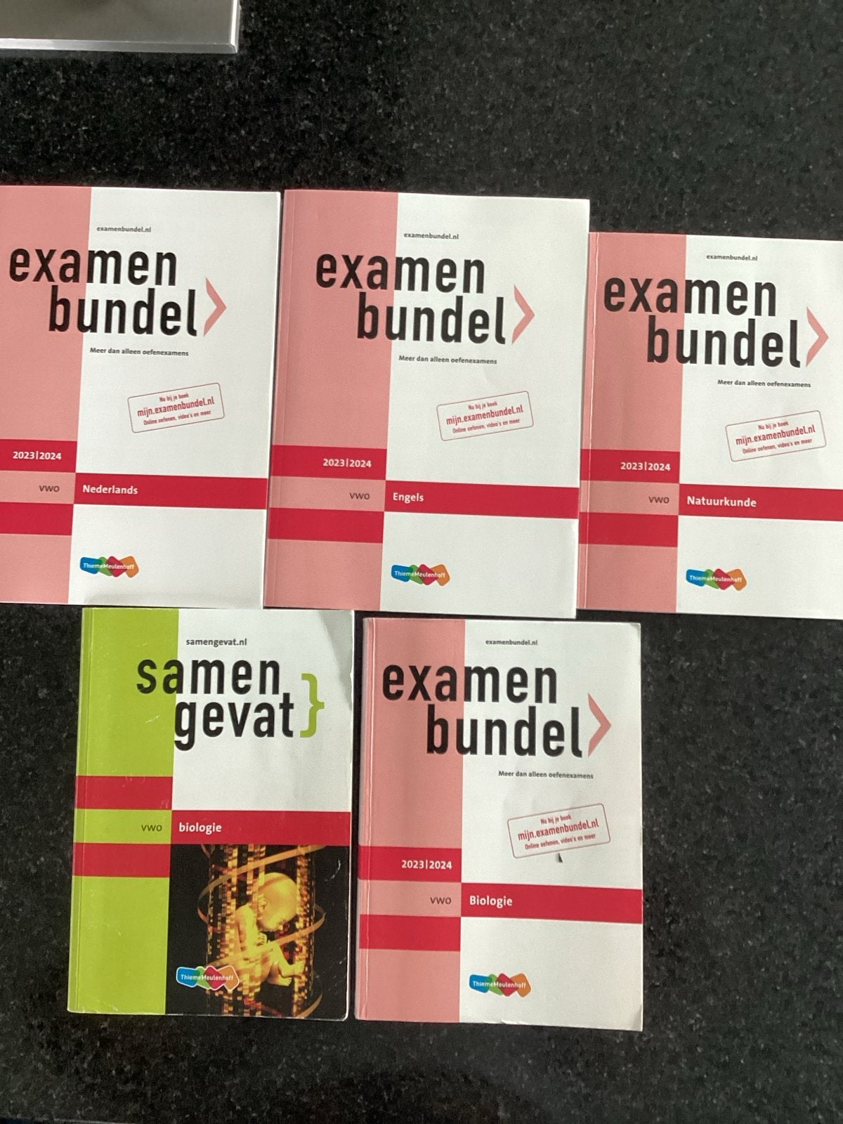 Examenbundels VWO Bio, Nat, Eng, NL en samengevat Bio €7 p.s, Boeken, Schoolboeken, Ophalen, Gelezen, VWO, Natuurkunde