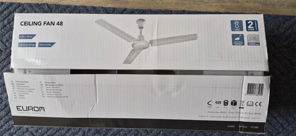 Plafond ventilator als nieuw, Ophalen, Zo goed als nieuw, Plafondventilator