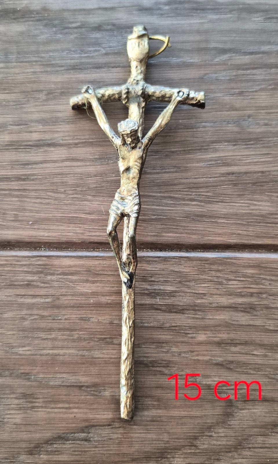 Vintage Kruisbeeld Jezus Christus 15 cm, Ophalen of Verzenden