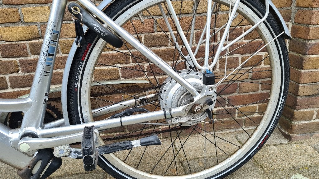 28" (inch) aluminium velg met ION naafmotor - 7 speed, Fietsen en Brommers, Fietsonderdelen, Gebruikt, Batavus, Motor, Aluminium