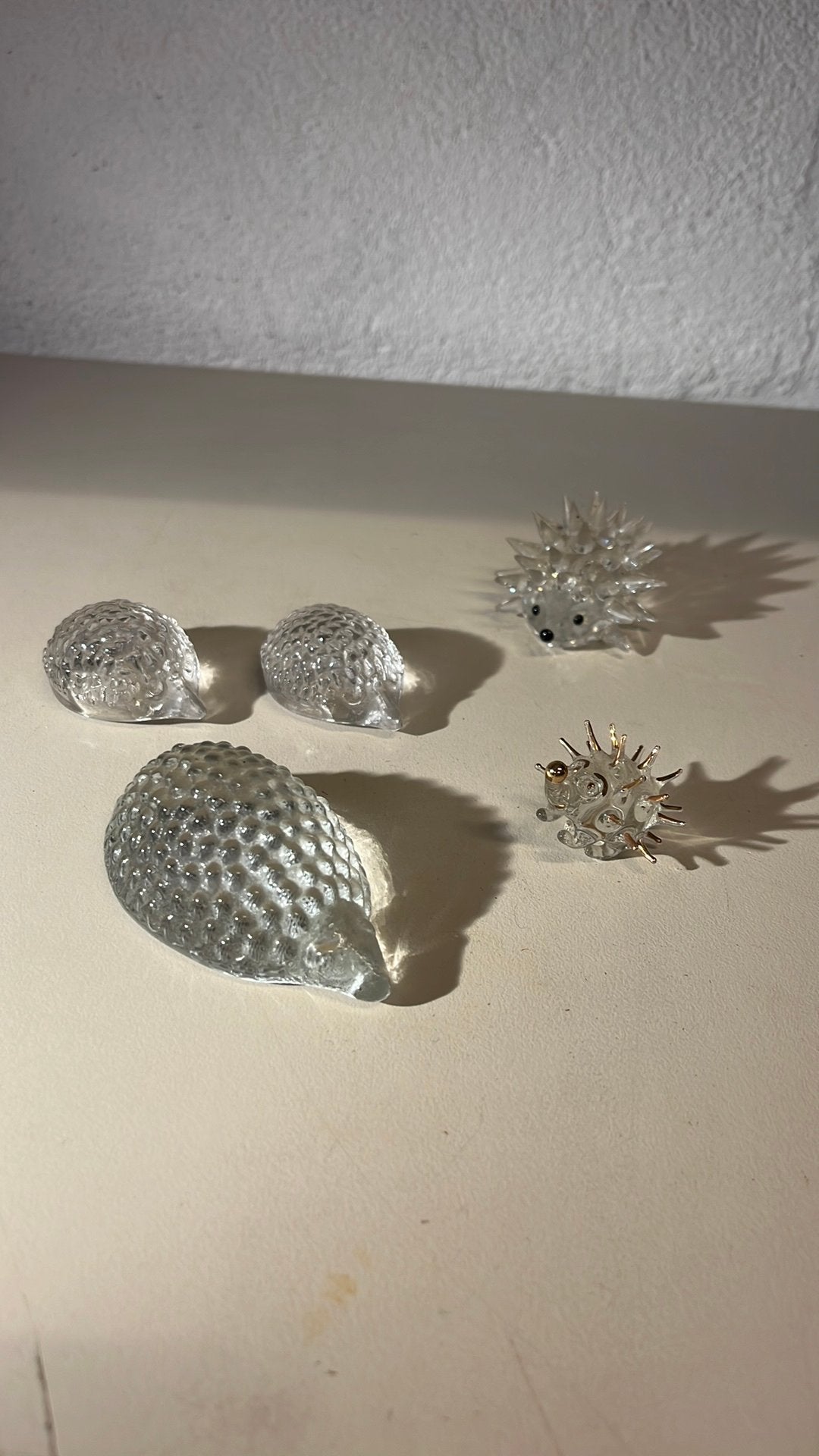 Egels van glas kristal leuke collectie, Ophalen of Verzenden