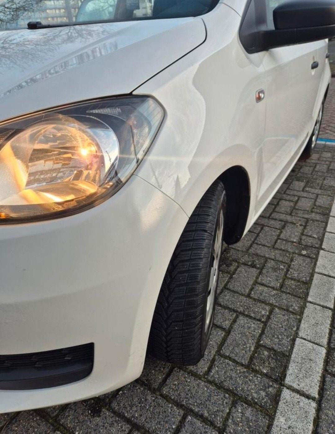 Skoda Citigo 1.0 60pk Greentech 2018 Wit, Auto's, Voorwielaandrijving, Stof, Zwart, 4 stoelen