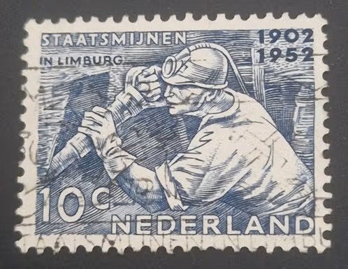 Nederland 1952 - nvph 582 - Staatsmijnen -ab1, Ophalen of Verzenden, Na 1940, Gestempeld