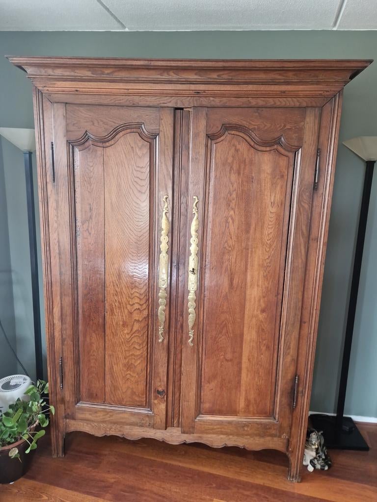 Koloniale kast met messing beslag, Antiek en Kunst, Ophalen