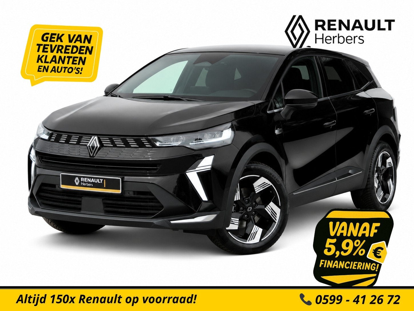 Renault Symbioz 1.8 E-Tech full hybrid 160 techno AUTOMAAT /, Auto's, 4 cilinders, Leder en Stof, 1365 kg, Bedrijf