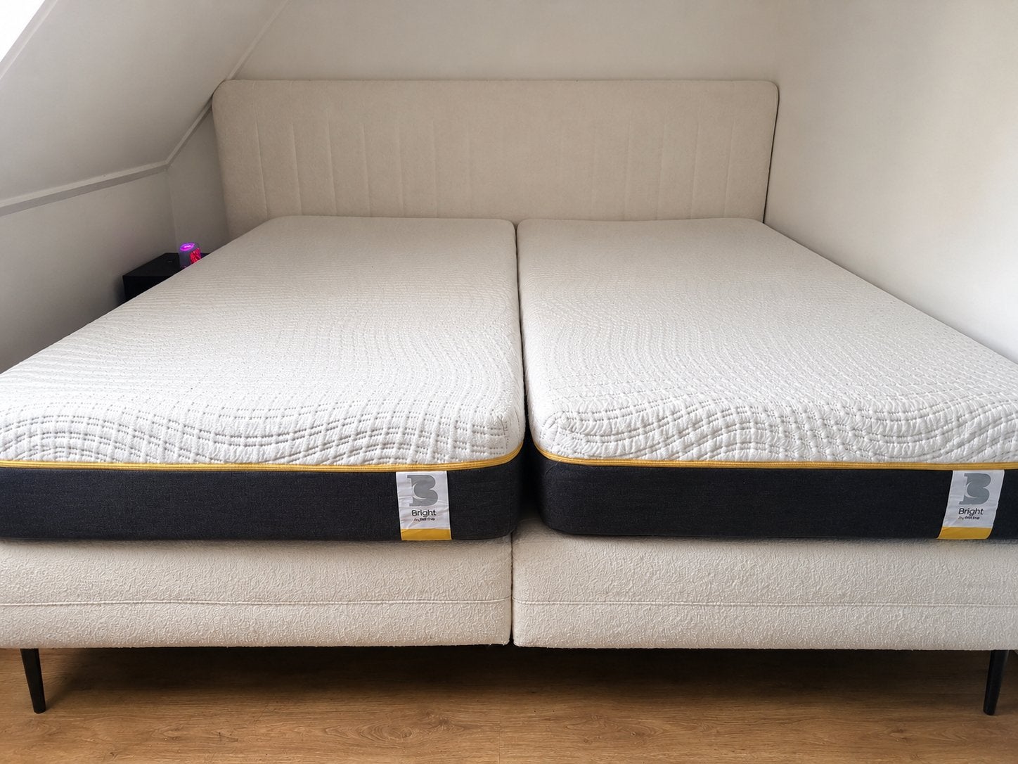 Boxspring m line elite, 90 cm, Beute, Wit, Tweepersoons