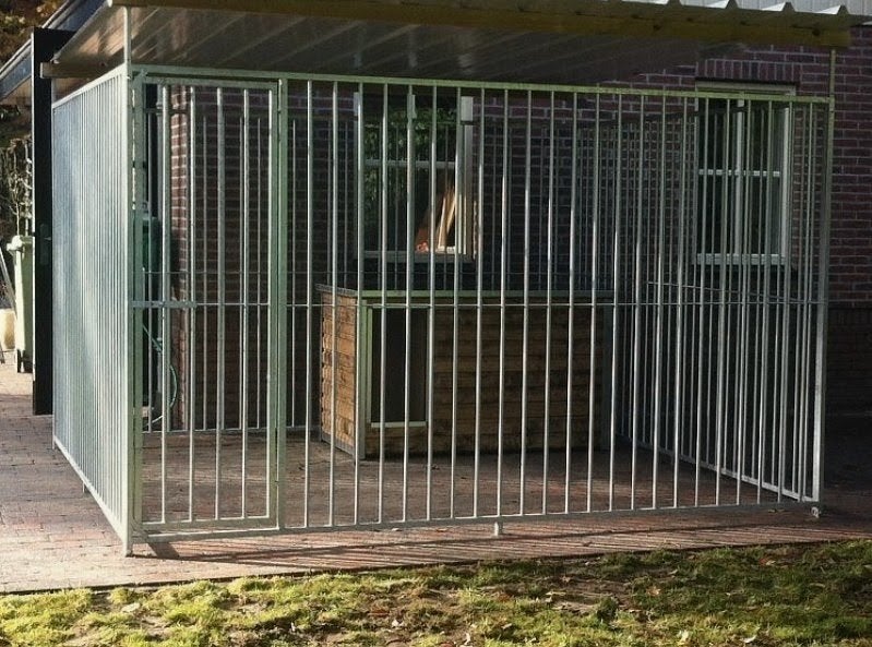 honden ren kennel gegalvaniseerd staal, Dieren en Toebehoren, Ophalen, Zo goed als nieuw