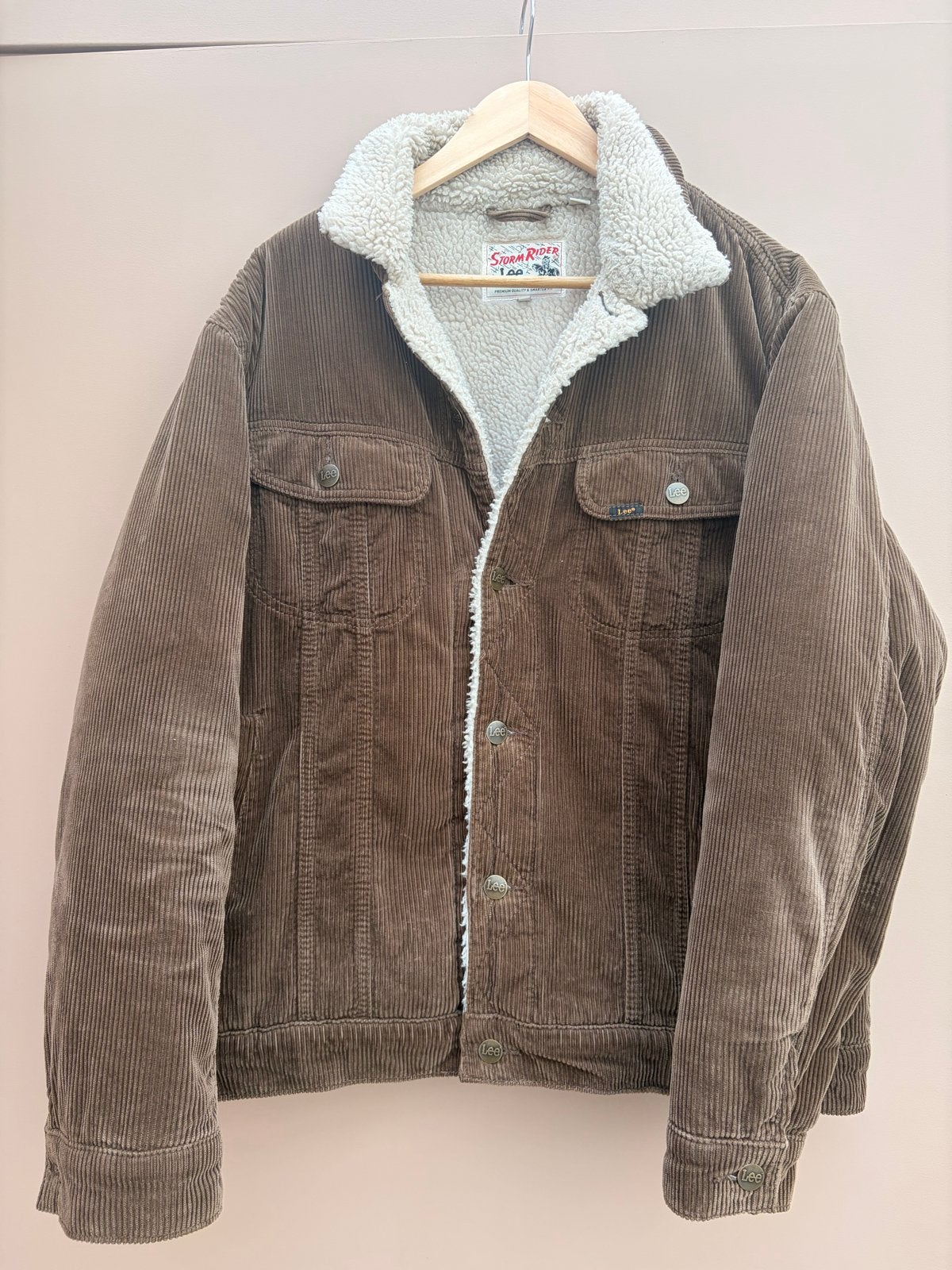 Lee Storm Rider Corduroy Jas - Maat L, Ophalen of Verzenden, Zo goed als nieuw, Maat 52/54 (L), Bruin