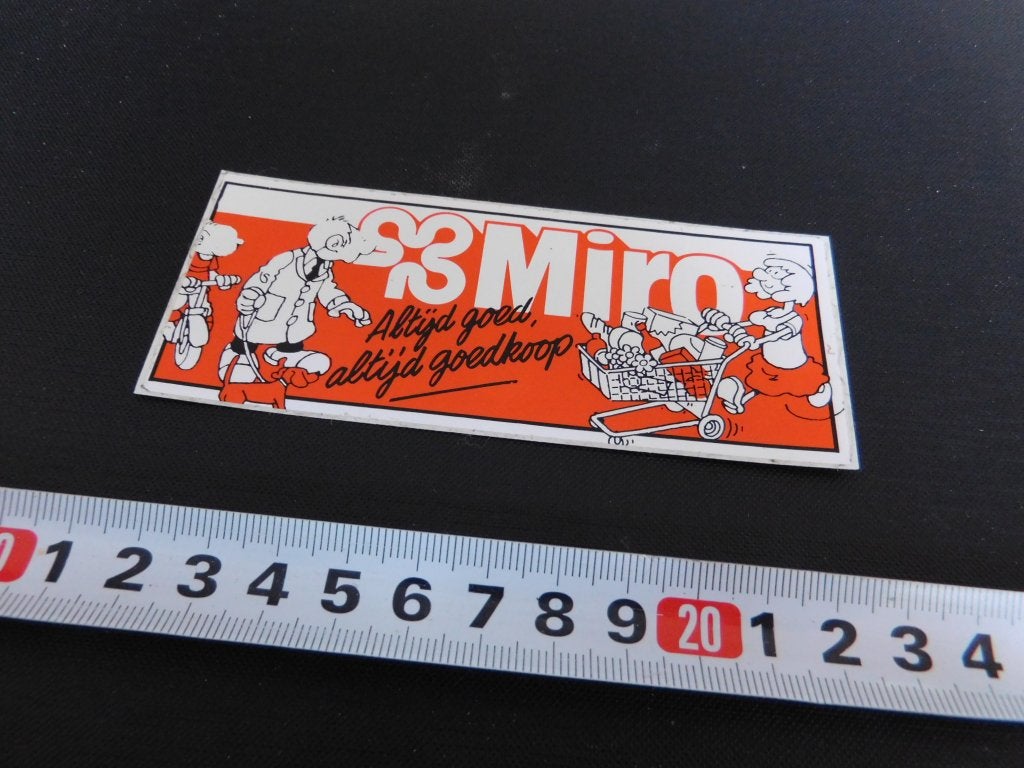 sticker Supermarkt MIRO altijd goed altijd goedkoop, Ophalen, Zo goed als nieuw