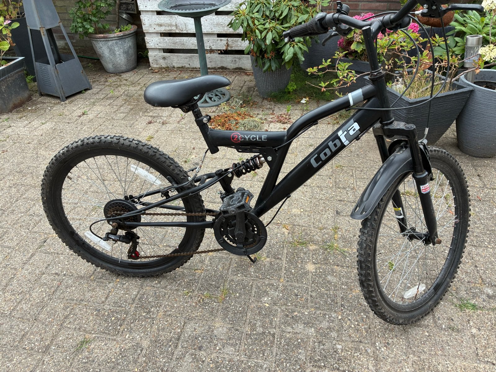 24 inch Cobra kinderfiets met versnellingen en handremmen, Fietsen en Brommers, Fietsen | Jongens, Ophalen, Gebruikt, 24 inch