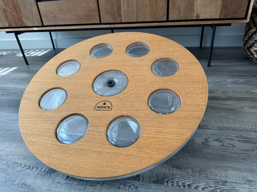 NOHrD EAU-ME Balance Board Eiken, Sport en Fitness, Ophalen, Zo goed als nieuw, Buik, Balansbord