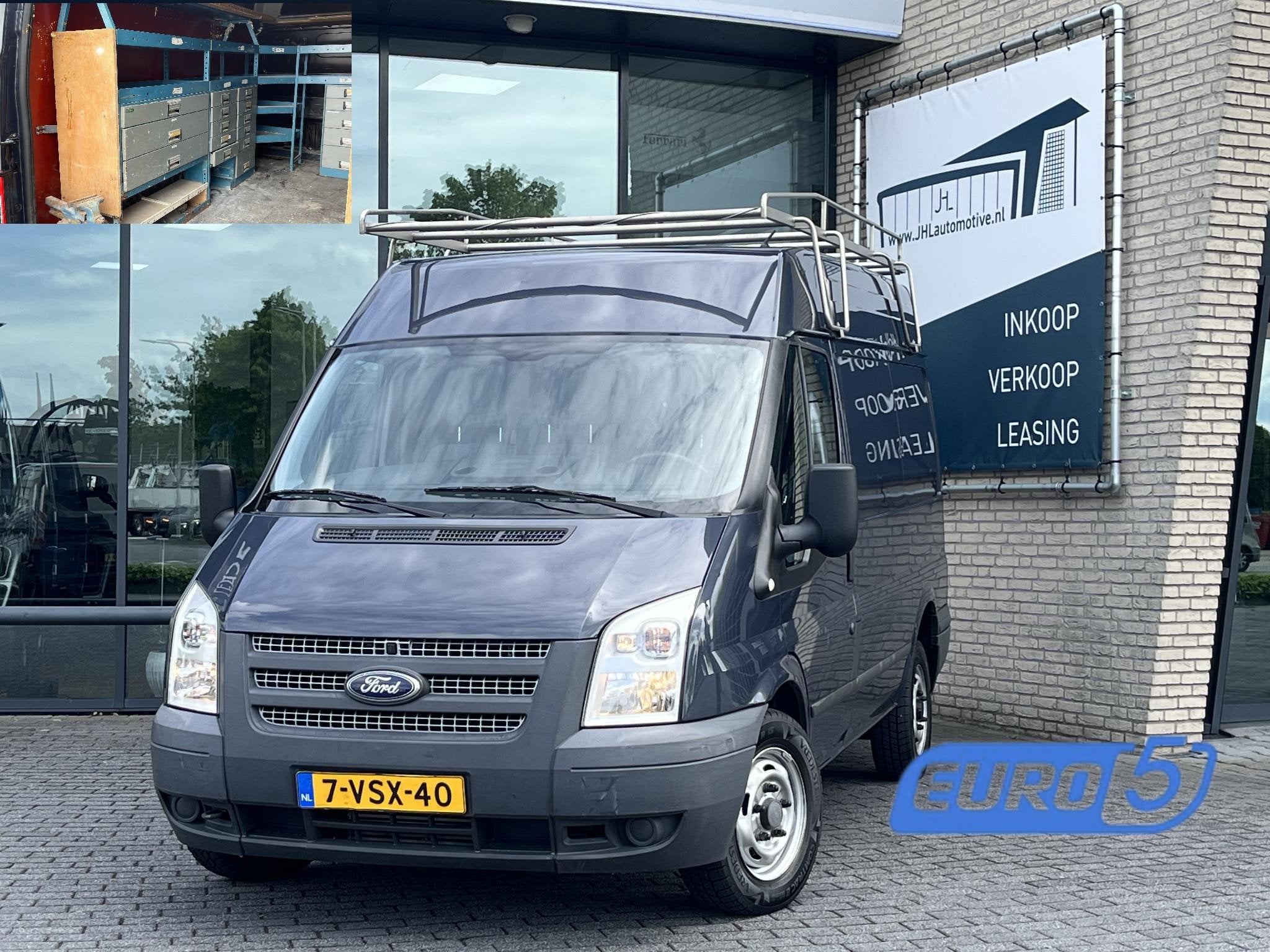 Ford Transit 260S 2.2 TDCI*INBOUW*IMPERIAAL*HAAK*3-PERS*, Voorwielaandrijving, Euro 5, Gebruikt, 4 cilinders