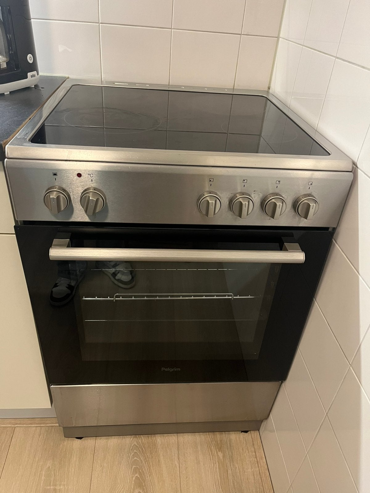 Pelgrim elektrisch fornuis RVS, Ophalen, Hete lucht, Nieuw, 4 kookzones