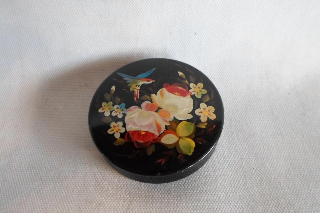 Russisch Lakdoosje Kolibri, Antiek en Kunst, Ophalen of Verzenden