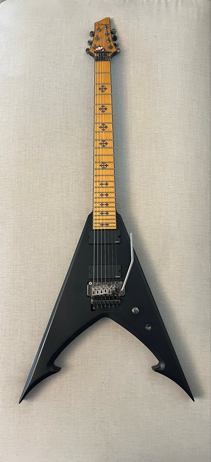 Schecter Jeff Loomis JLV-7 FR – 7-snarige gitaar, Ophalen of Verzenden, Zo goed als nieuw, Solid body, Overige merken