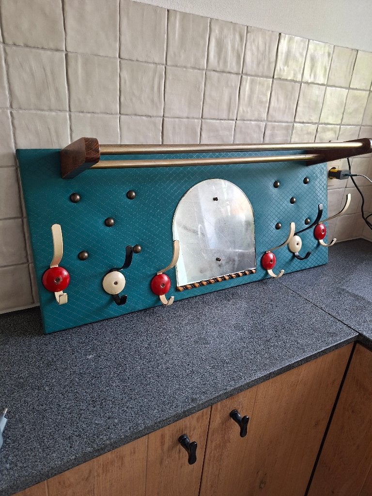 Fifties kapstok, Wandkapstok, Overige materialen, Gebruikt, Ophalen of Verzenden