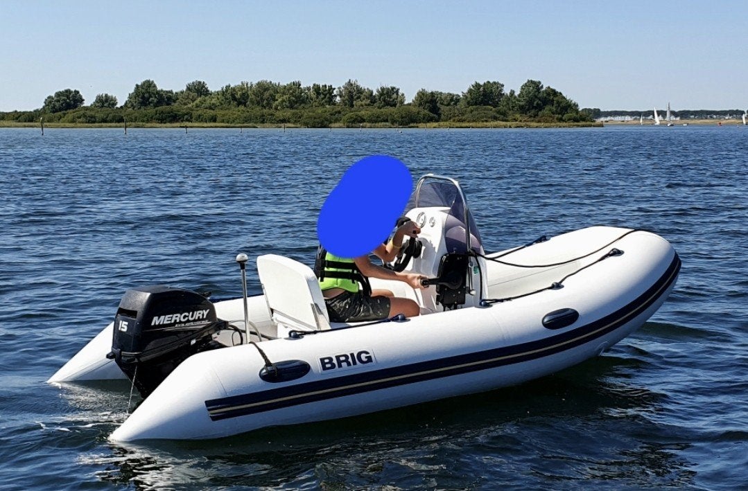 BRIG rubberboot RIB met Mercury 20pk e-start en trim, Peddels, Brig, Zo goed als nieuw, 20 pk