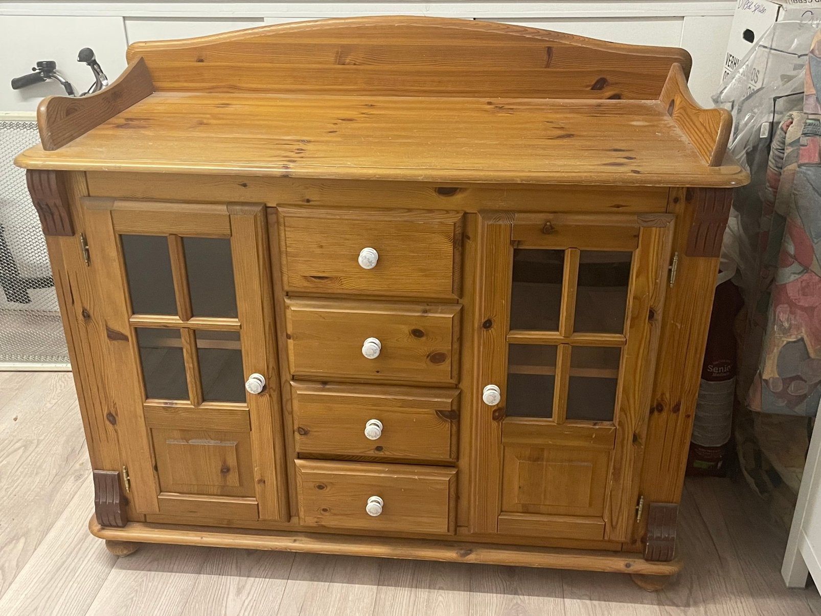 Commode / dressoir. Landelijk grenen vintage, Ophalen, Gebruikt, 100 tot 150 cm, Landelijk