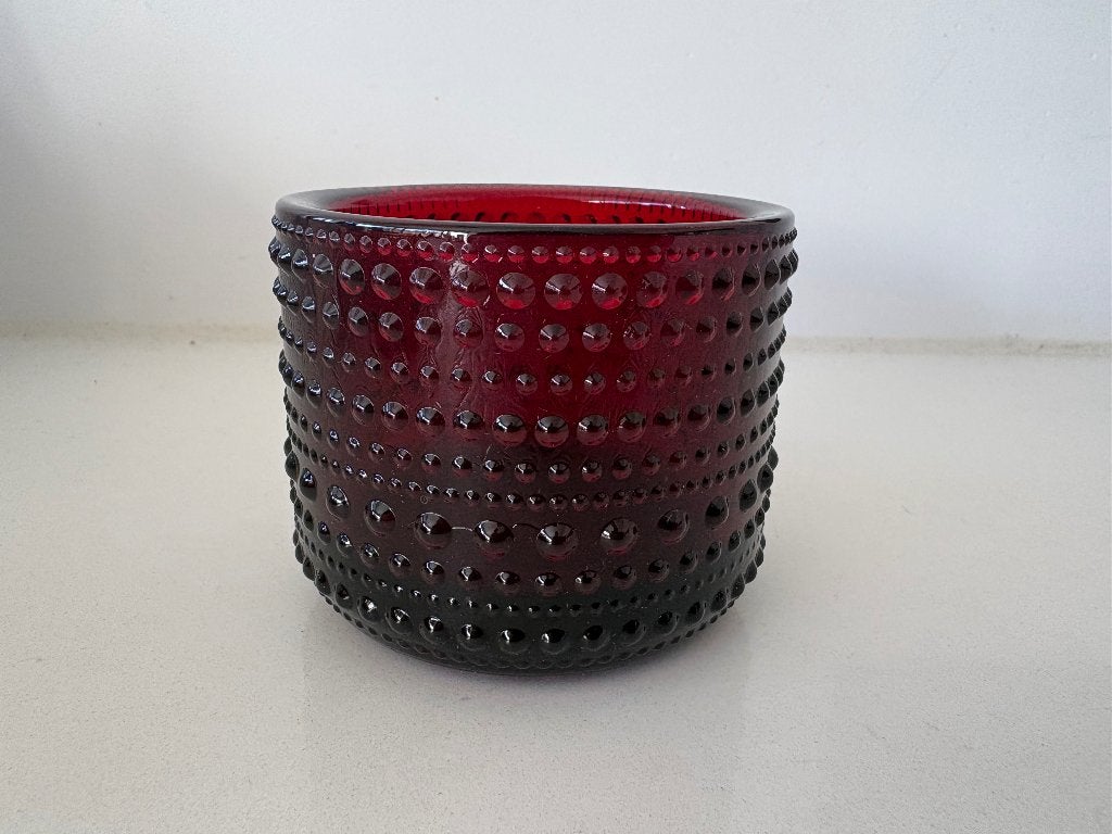 Iittala Kastehelmi cranberry, Waxinelichthouder, Ophalen of Verzenden, 6 cm, Rood