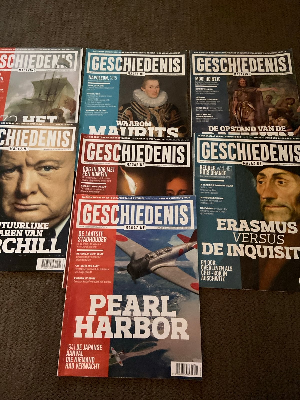 Geschiedenis Magazine Collectie - 2021 nr 1,3,4,5,6,7,8, Ophalen of Verzenden, Gelezen