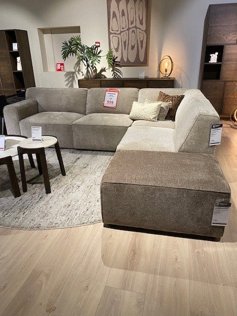Hoekbank Boho, Ophalen, 250 tot 300 cm, Hoekbank, 75 tot 100 cm