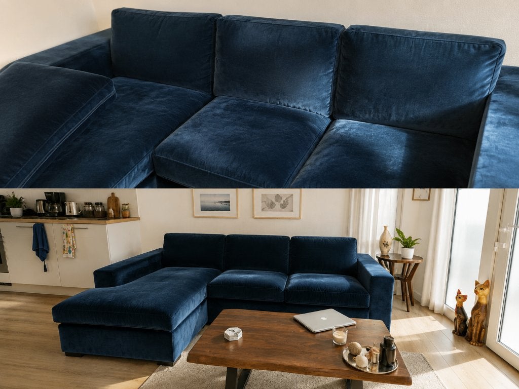 Velvet Premium Sofa, Ophalen, 250 tot 300 cm, Gebruikt, 75 tot 100 cm