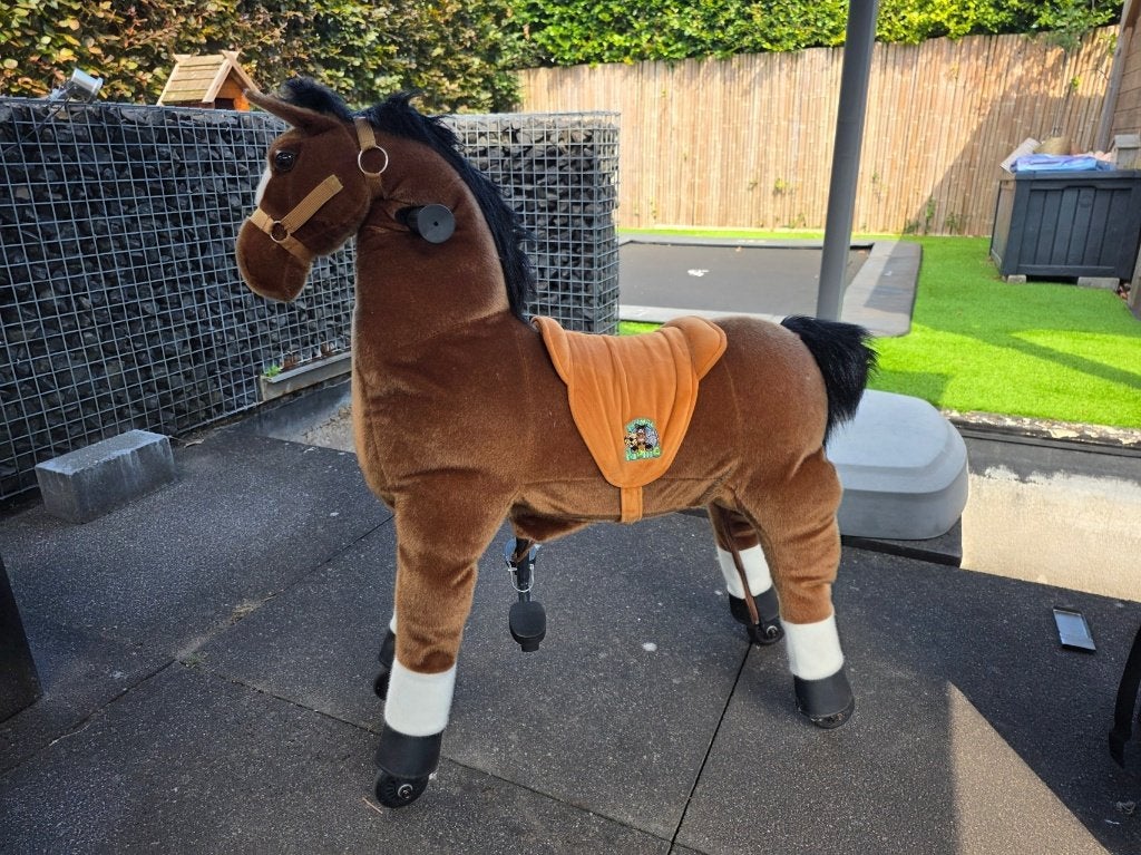 Animal Riding mechanisch paard op wieltjes – bruin, Ophalen, Gebruikt