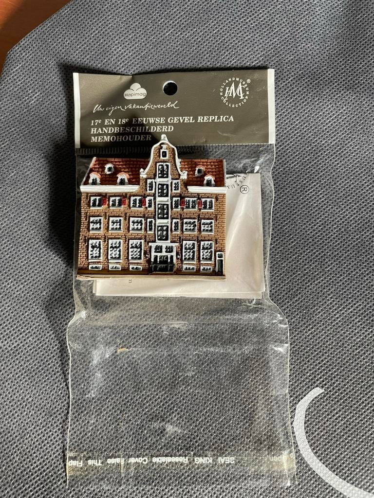 17e en 18e eeuwse gevel replica memohouder magneet, Ophalen of Verzenden