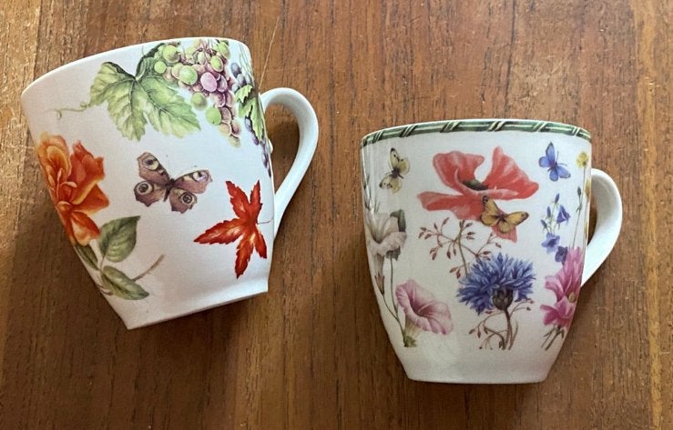2x mok Janneke Brinkman Salentijn( JBS) Season / Wild Garden, Nieuw, Ophalen of Verzenden, Overige stijlen, Kop(pen) en/of Schotel(s)