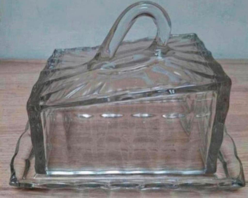 A.D. Copier vintage glazen kaasstolp., Ophalen of Verzenden