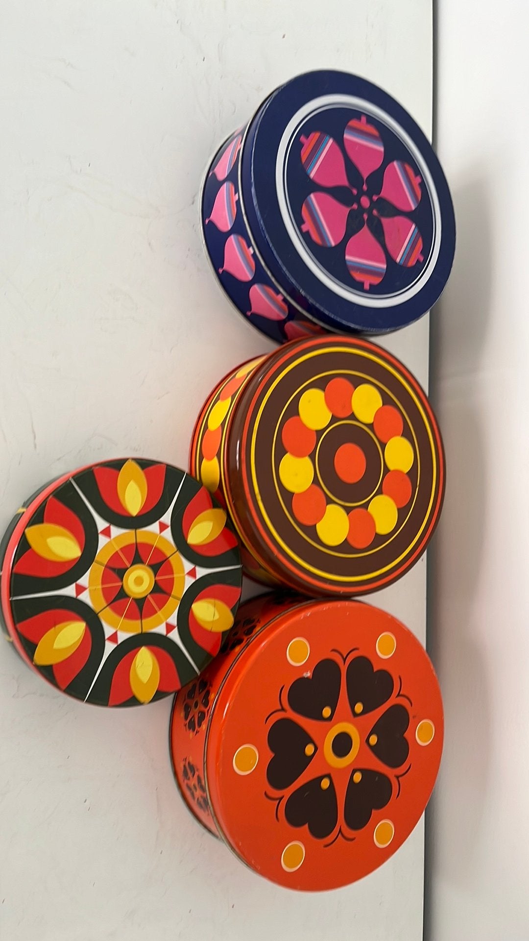 Vintage retro space age koekblikken, Ophalen, Huis en Inrichting