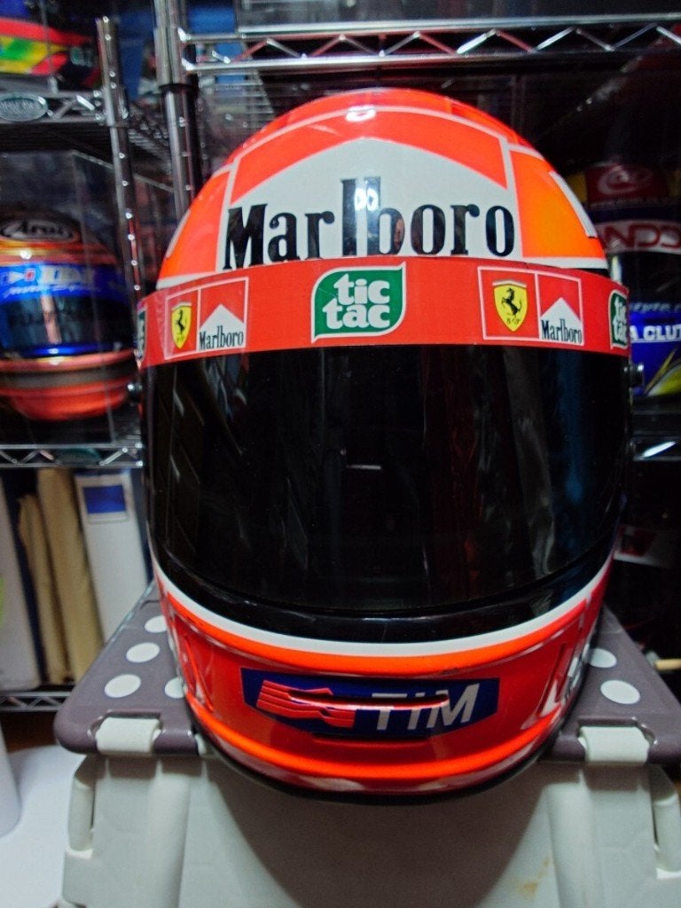 kopie schumacher  2000 bell sports helm met schnell nummer, Ophalen of Verzenden, Zo goed als nieuw, Zwart, Voetbal