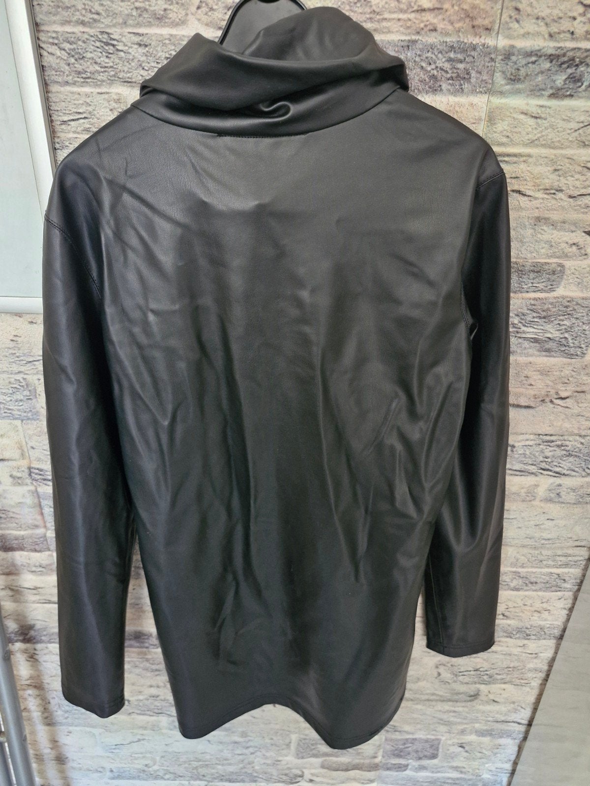 Leren jurk met kol maat xs, Kleding | Dames, Jurken, Onbekend, Ophalen of Verzenden, Zo goed als nieuw, Onbekend