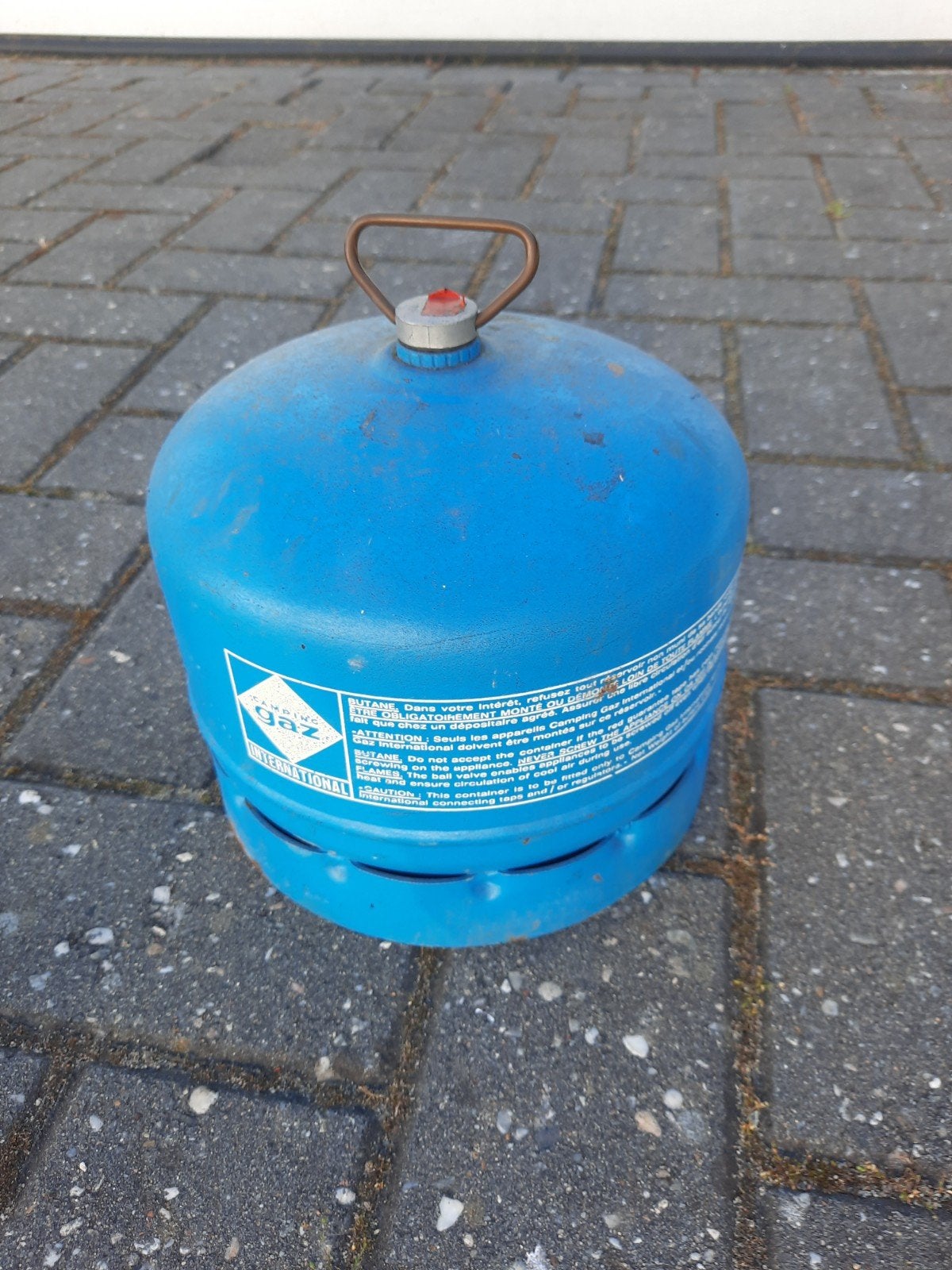 Campingaz gasfles 907 half vol, Caravans en Kamperen, Kampeeraccessoires, Ophalen, Gebruikt