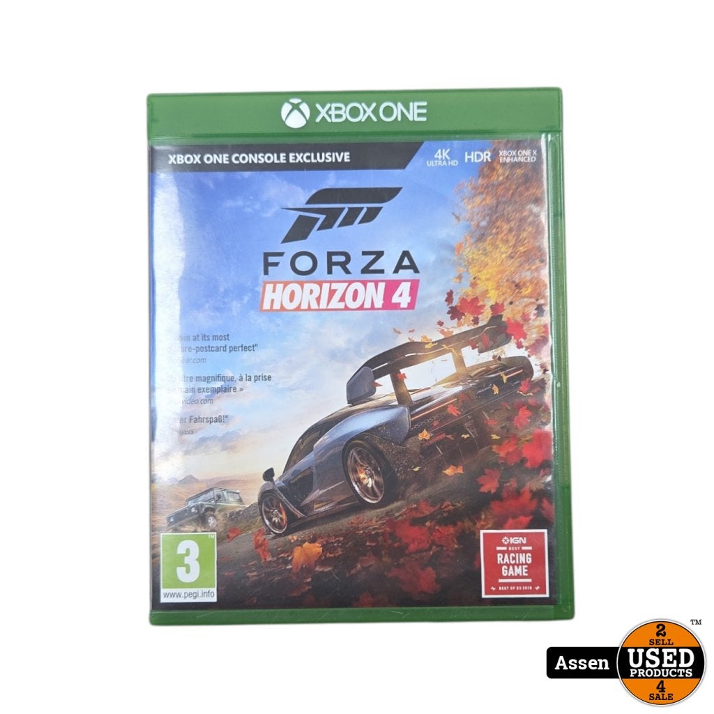 Forza Horizon 4 Xbox One Game, Microsoft, Gebruikt, Support@microsoft.com, Microsoft Corporation
One Microsoft Way
Redmond, WA 98052-6399
USA