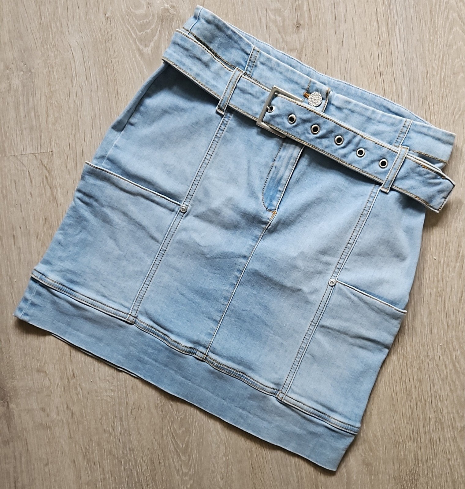 Chique Eva Kayan spijker denim zakken Stass knopen, Kleding | Dames, Maat 38/40 (M), Blauw, Ophalen of Verzenden, Zo goed als nieuw