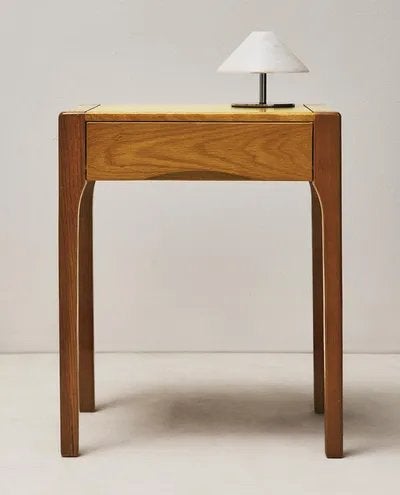Zara Houten bijzettafel met lade, Huis en Inrichting, Tafels | Bijzettafels, Minder dan 55 cm, Nieuw, Rechthoekig, Hout