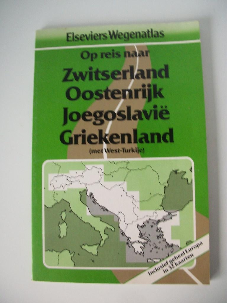Elseviers Wegenatlas - Zwitserland Oosterrijk Joegoslavië, Boeken, Atlassen en Landkaarten, 1800 tot 2000, Elsevier, Europa Overig