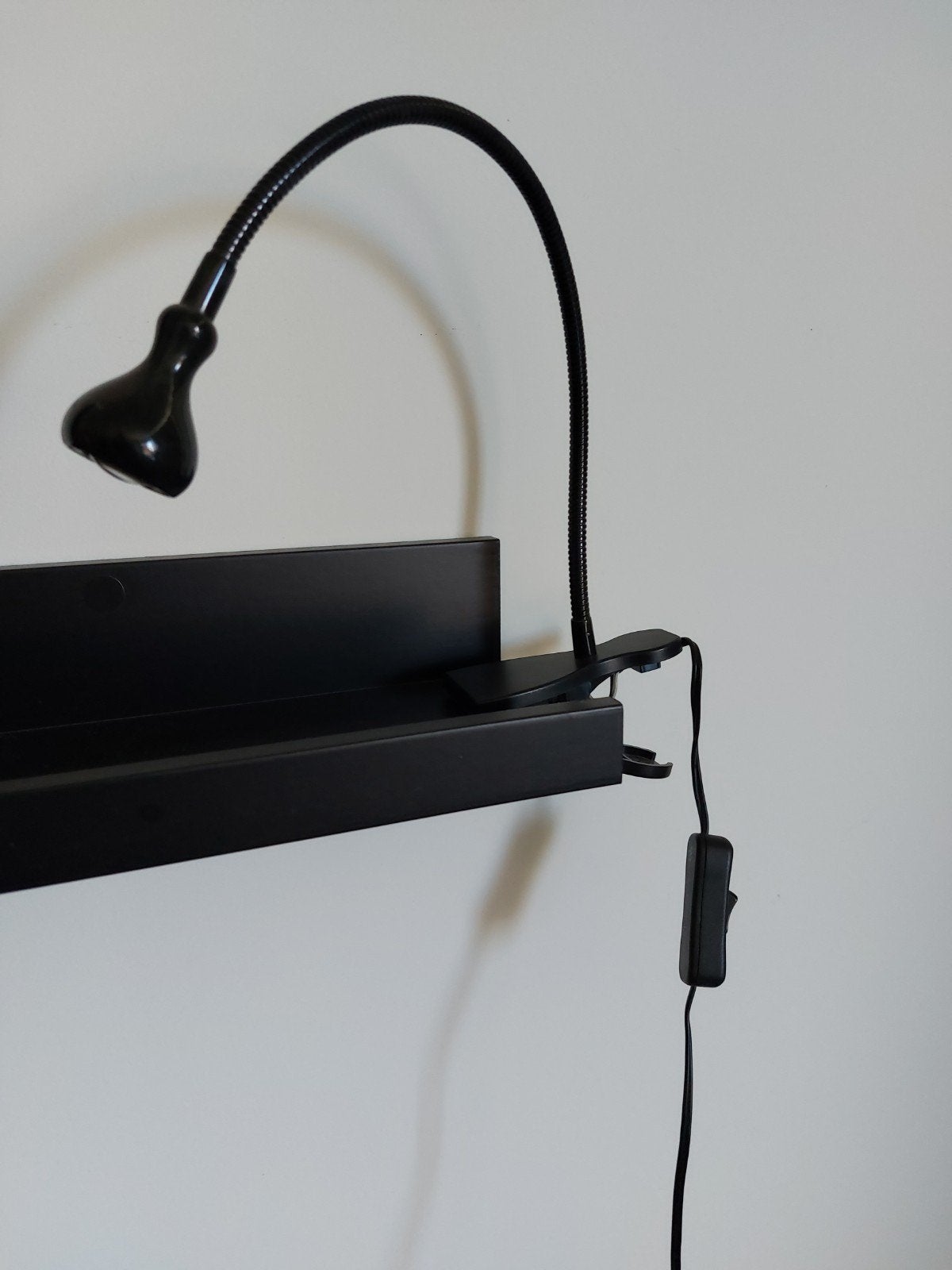 Zwarte leeslamp met klem, zo goed als nieuw, Ophalen, Zo goed als nieuw, Modern