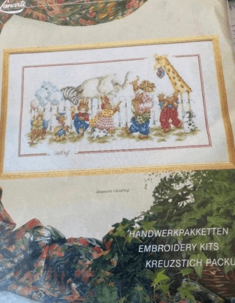 BORDUURPAKKET LANARTE C. VOGL IN DE DIERENTUIN, Verzenden, Nieuw, Handborduren, Borduurpakket