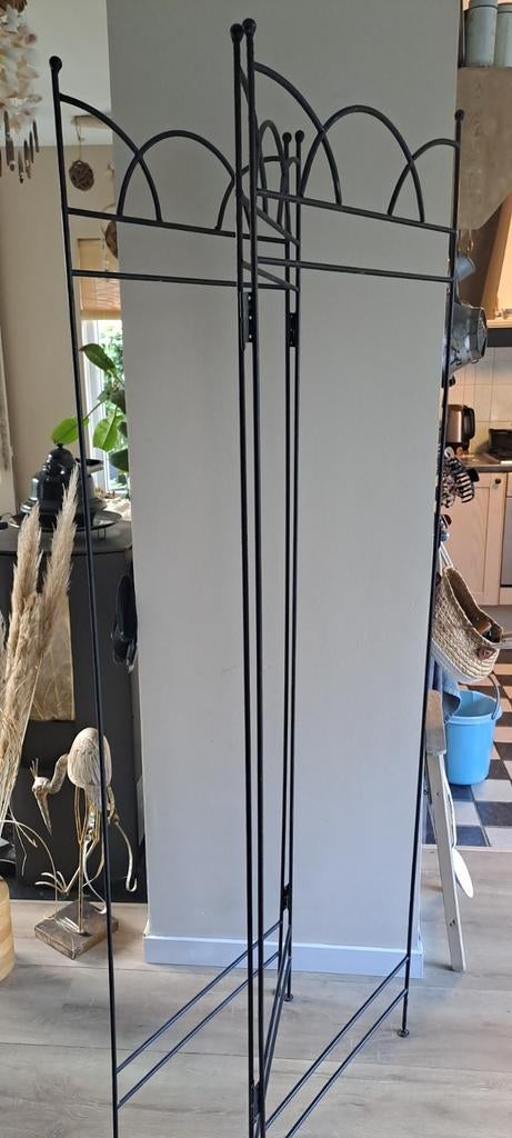 Industrieel zwart kamerscherm / roomdivider, Huis en Inrichting, Woonaccessoires | Kamerschermen, Ophalen, Gebruikt
