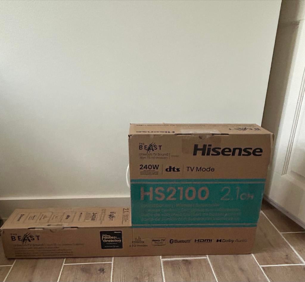 Hisense Hisense HS2100 - Soundbar met draadloze subwoofer, Ophalen of Verzenden, Met externe subwoofer, Nieuw
