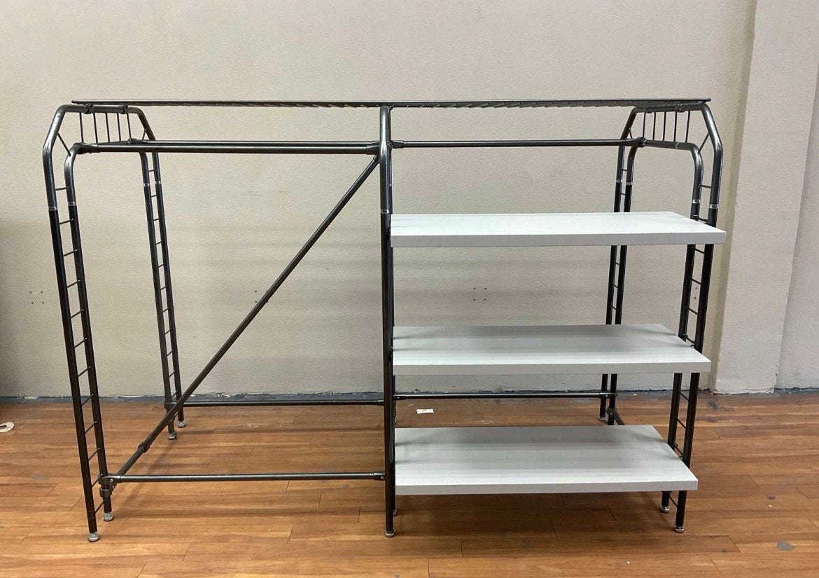 Kledingrek met planken - Winkelinterieur, Ophalen, Gebruikt, Nvt, Nvt