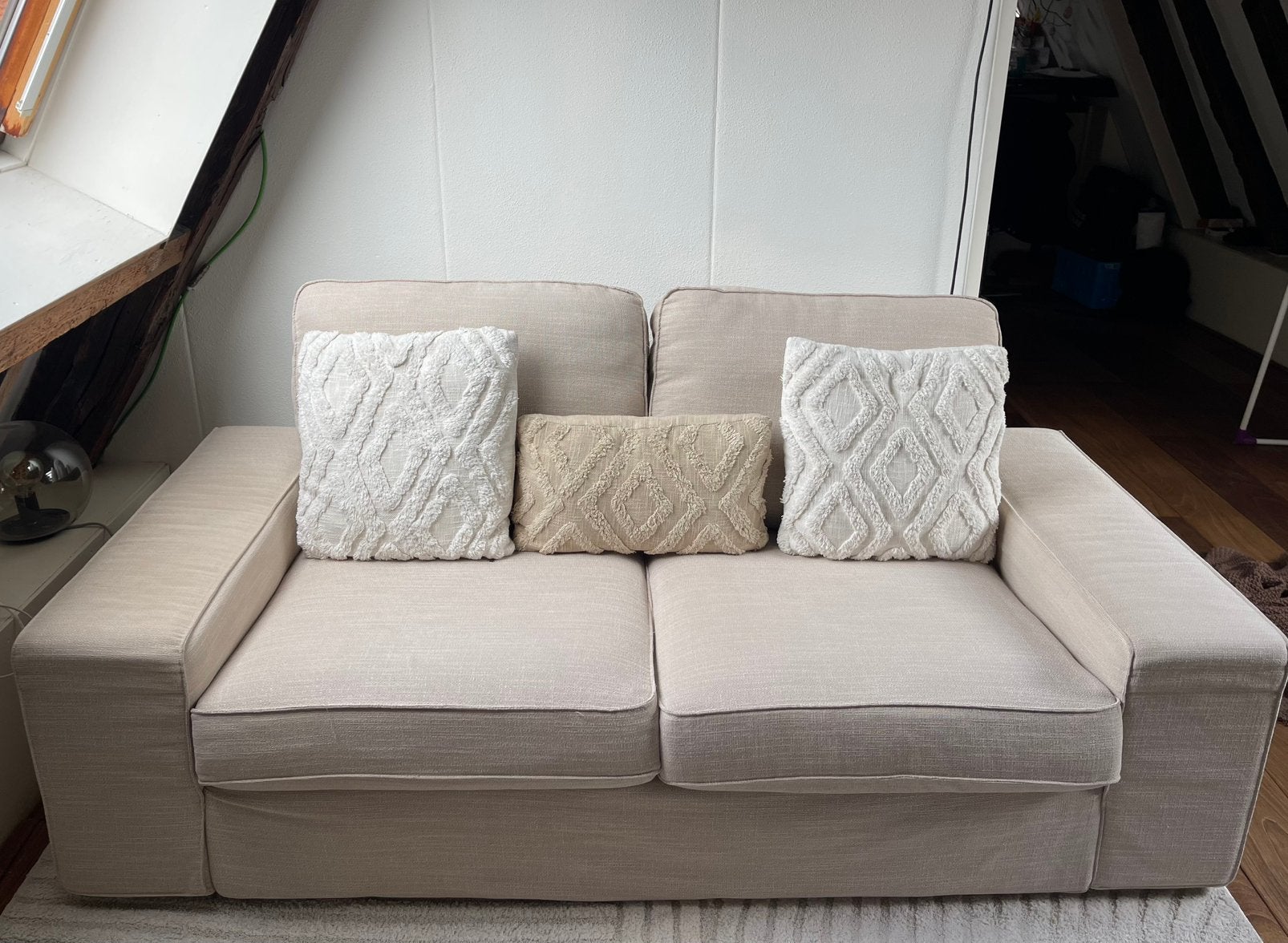 IKEA KIVIK 2-zitsbank - tresund beige, Ophalen, 150 tot 200 cm, Tweepersoons, 75 tot 100 cm
