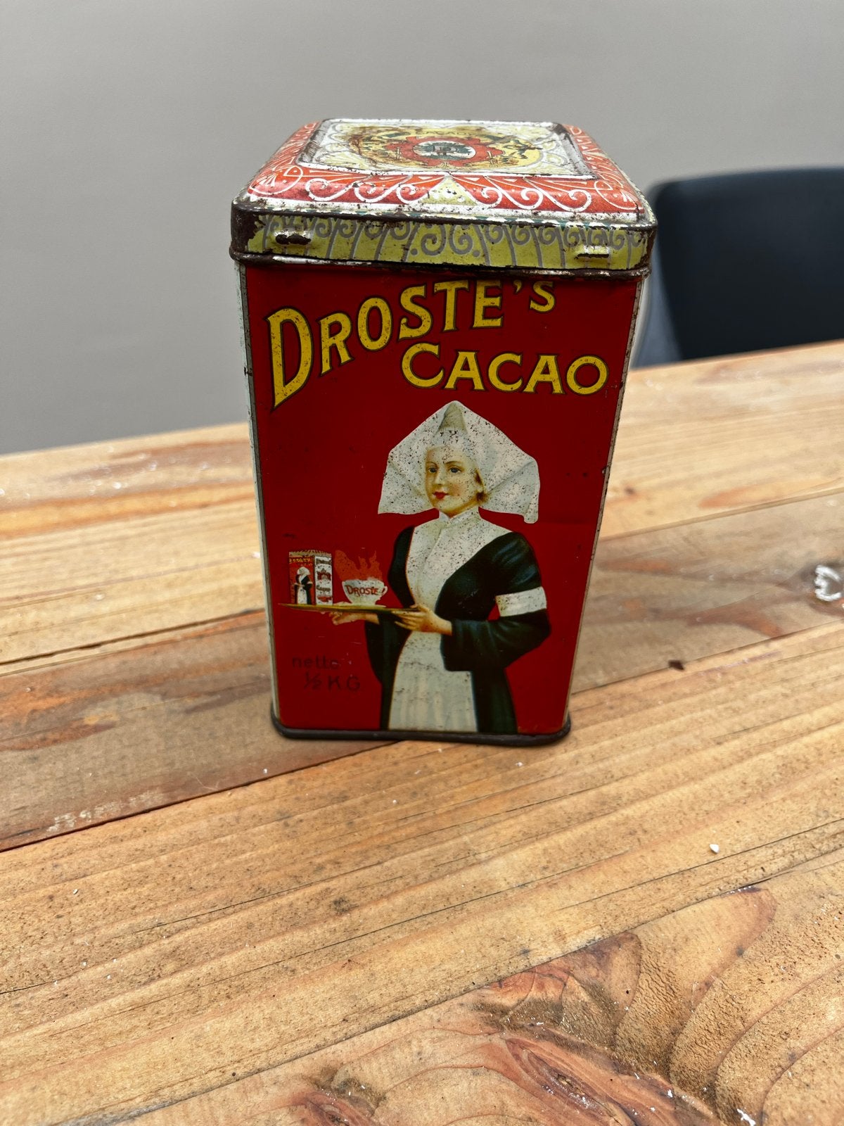 Vintage Droste Cacao Blik, Verzamelen, Ophalen of Verzenden, Gebruikt, Overige, Droste